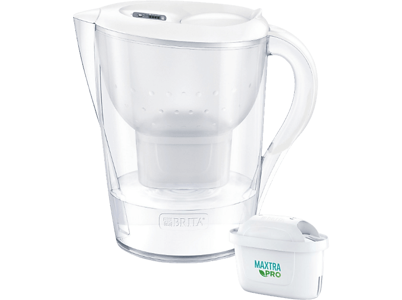 Carafe filtrante Marella XL blanche 3,5L dont 2,2L d'eau flitrée