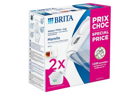 BRITA Carafe filtrante Marella Cool White + 6 Maxtra Pro All-in-1