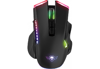 SPIRIT OF GAMER ELITE-M70 vezeték nélküli optikai egér, 4800DPI, 8 gomb, RGB, fekete (S-EM70RF)