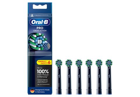 ORAL-B Aufsteckbürsten Pro CrossAction 6er, Schwarz Aufsteckbürsten online  kaufen | MediaMarkt | Zahnreinigung & Zahnpflege