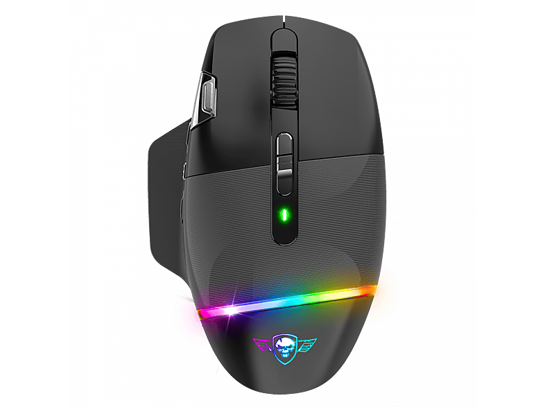 SPIRIT OF GAMER XPERT-M800 vezeték nélküli optikai egér, 10 000DPI, 9 gomb, RGB, fekete (S-XM800RF)