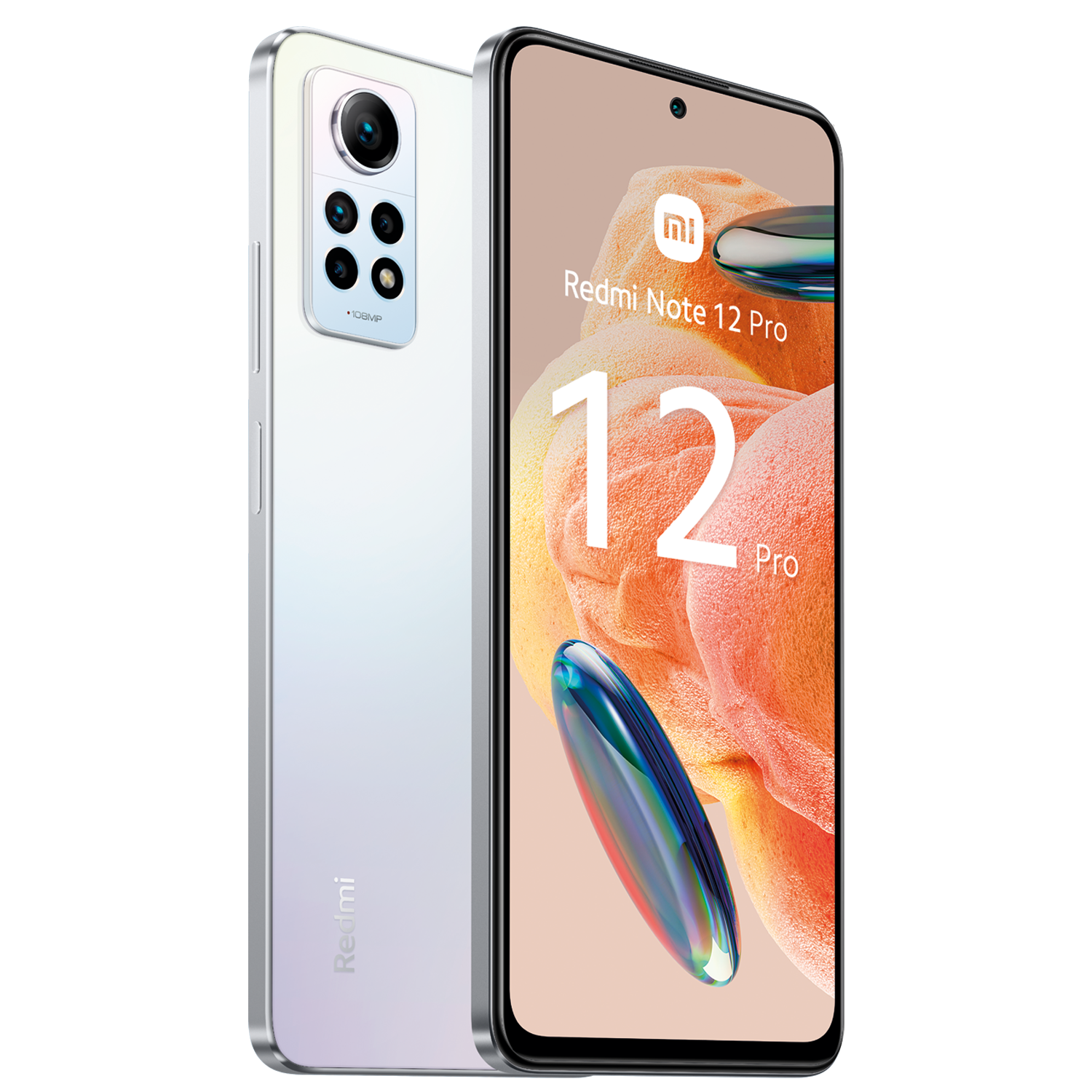 Xiaomi Redmi Note 12 Pro, Blanco, 128 GB, 6 GB RAM, 6.67" AMOLED FHD+ 120Hz, Snapdragon 732G, 5000 mAh, Android