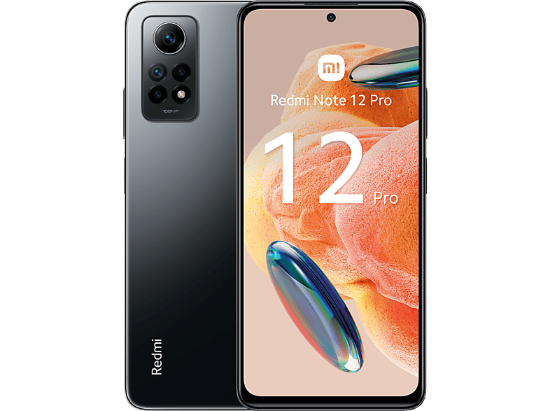 Móvil  Xiaomi Redmi Note 12 Pro, Negro, 256 GB, 8 GB RAM, 6.67 AMOLED  FHD+ 120Hz, Snapdragon 732G, 5000 mAh, Android