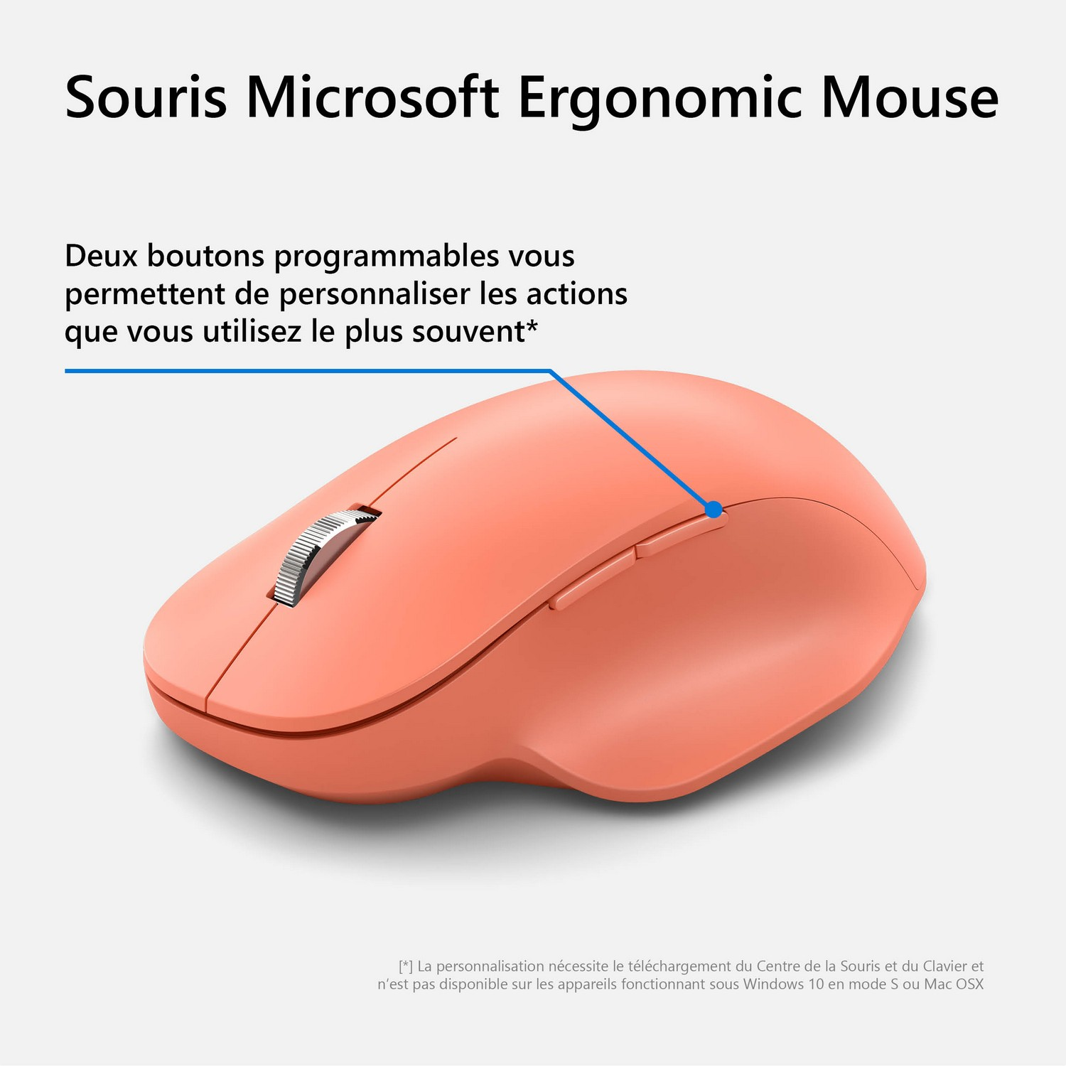 MICROSOFT Draadloze muis Ergonomic Perzik (222-00036)