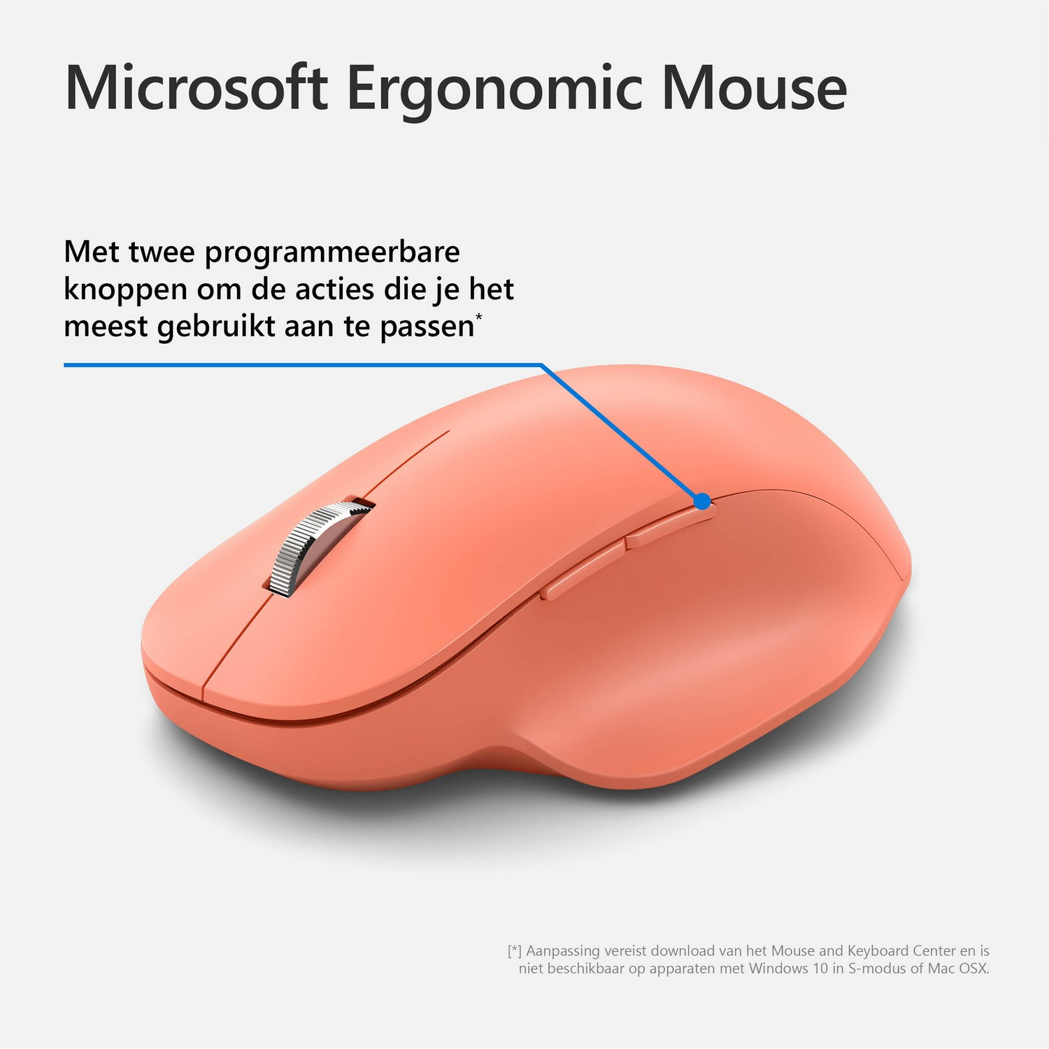 MICROSOFT Draadloze muis Ergonomic Perzik (222-00036)