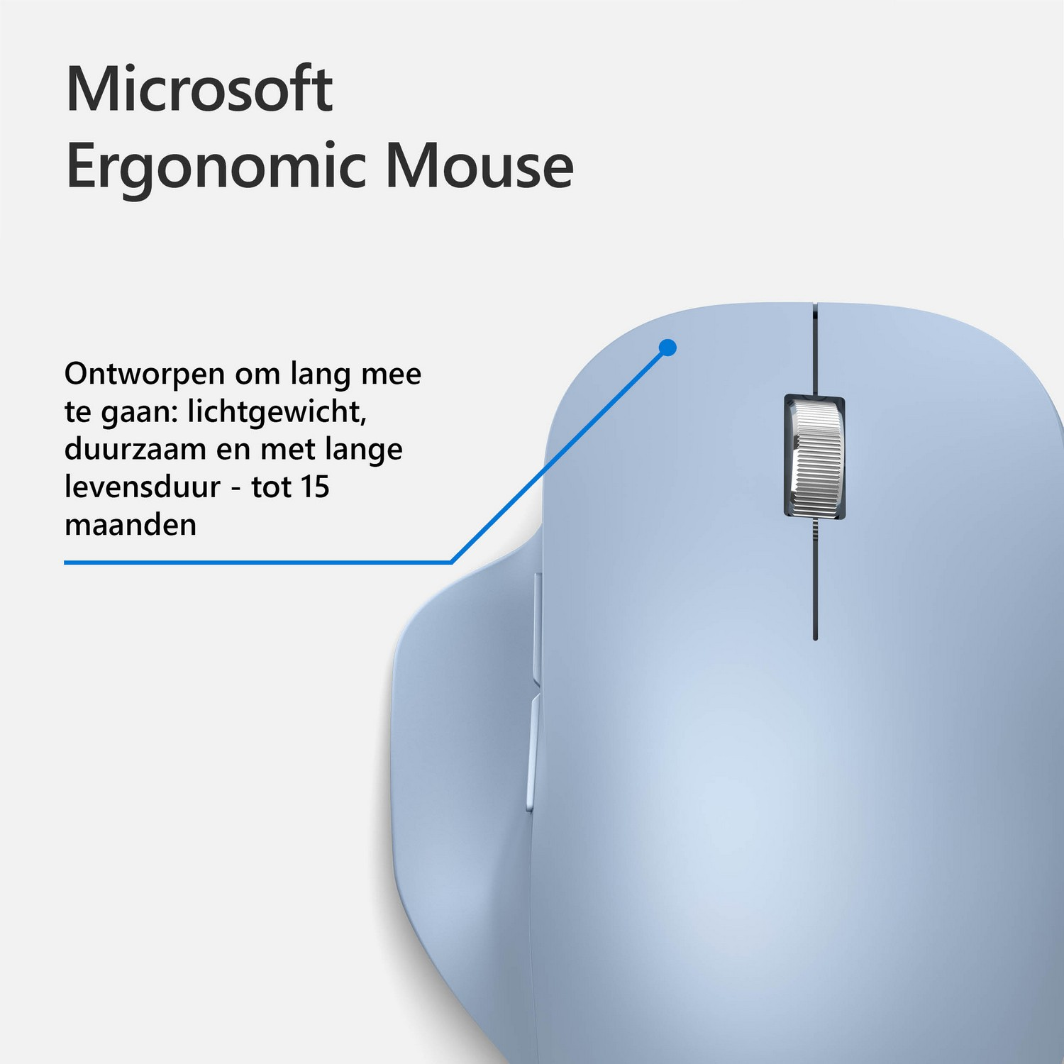 MICROSOFT Draadloze muis Ergonomic Blauw (222-00052)