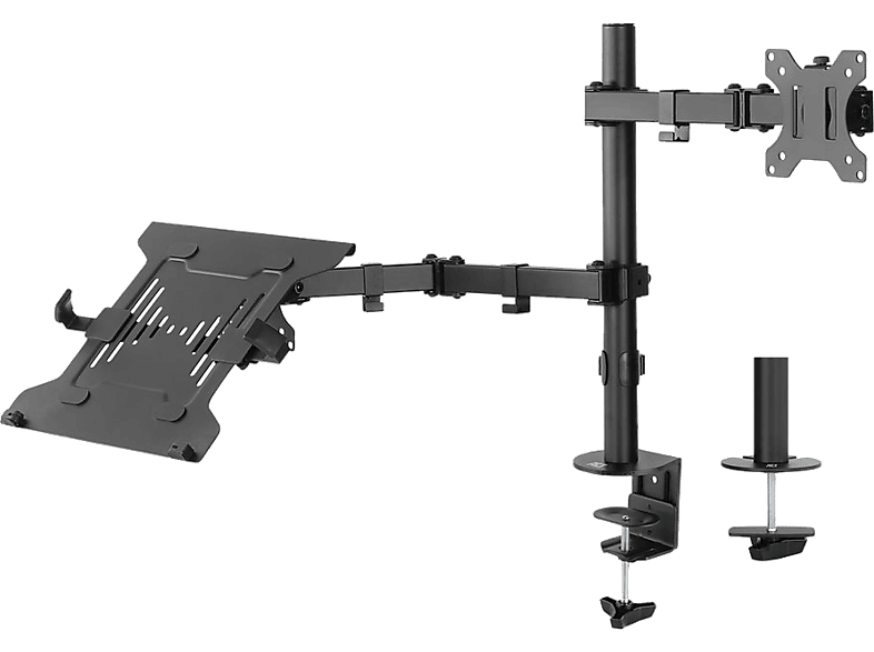 ACT asztali monitor és laptop tartó állvány, max 32", állítható magasság, fekete (AC8305)