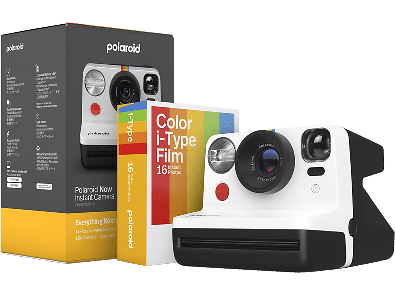 Polaroid Instant Camera Now 2 Everything Box Wit En Zwart