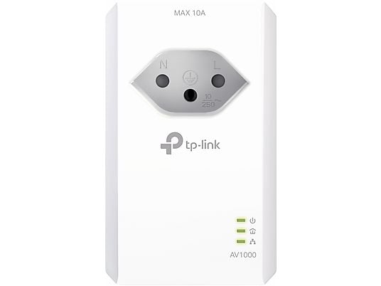 TP-LINK AV1000 Gigabit Passthrough - Powerline-Starter-Kit (Blanc)
