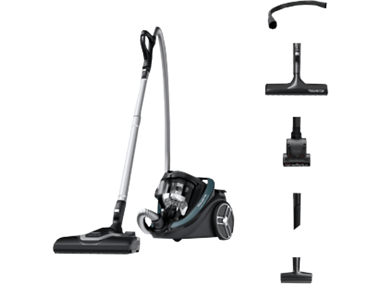 ROWENTA Silence Force Cyclonic Effitech Total Clean (RO7961) Beutelloser Bodenstaubsauger, Schwarz
