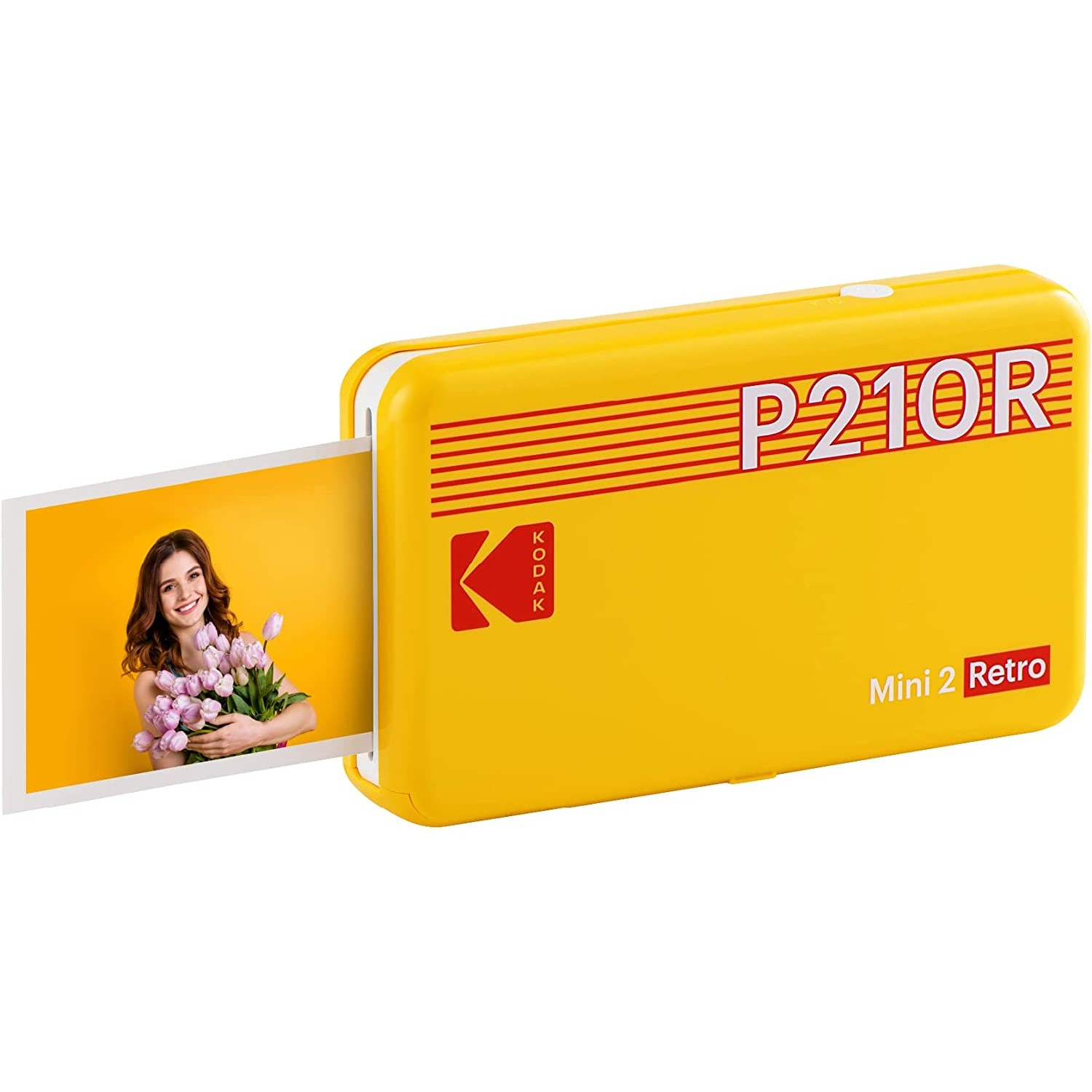 KODAK Draagbare fotoprinter Mini 2 Retro Geel + Pak van 60 fotopapieren (P210RYK60) Fotoprinter