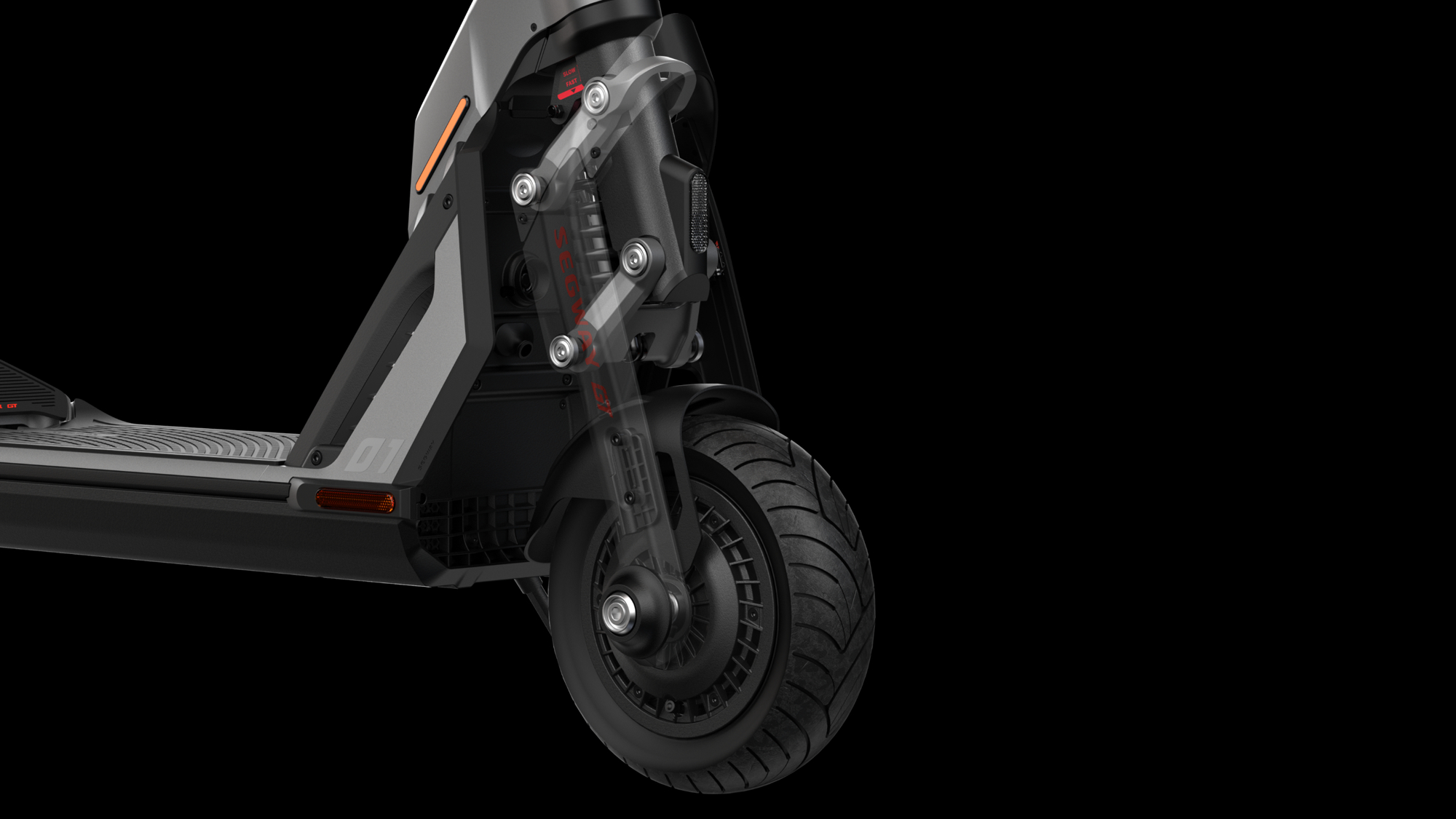 NINEBOT Segway Ninebot (11 GT1D KickScooter E-Scooter Schwarz/Silber) Zoll