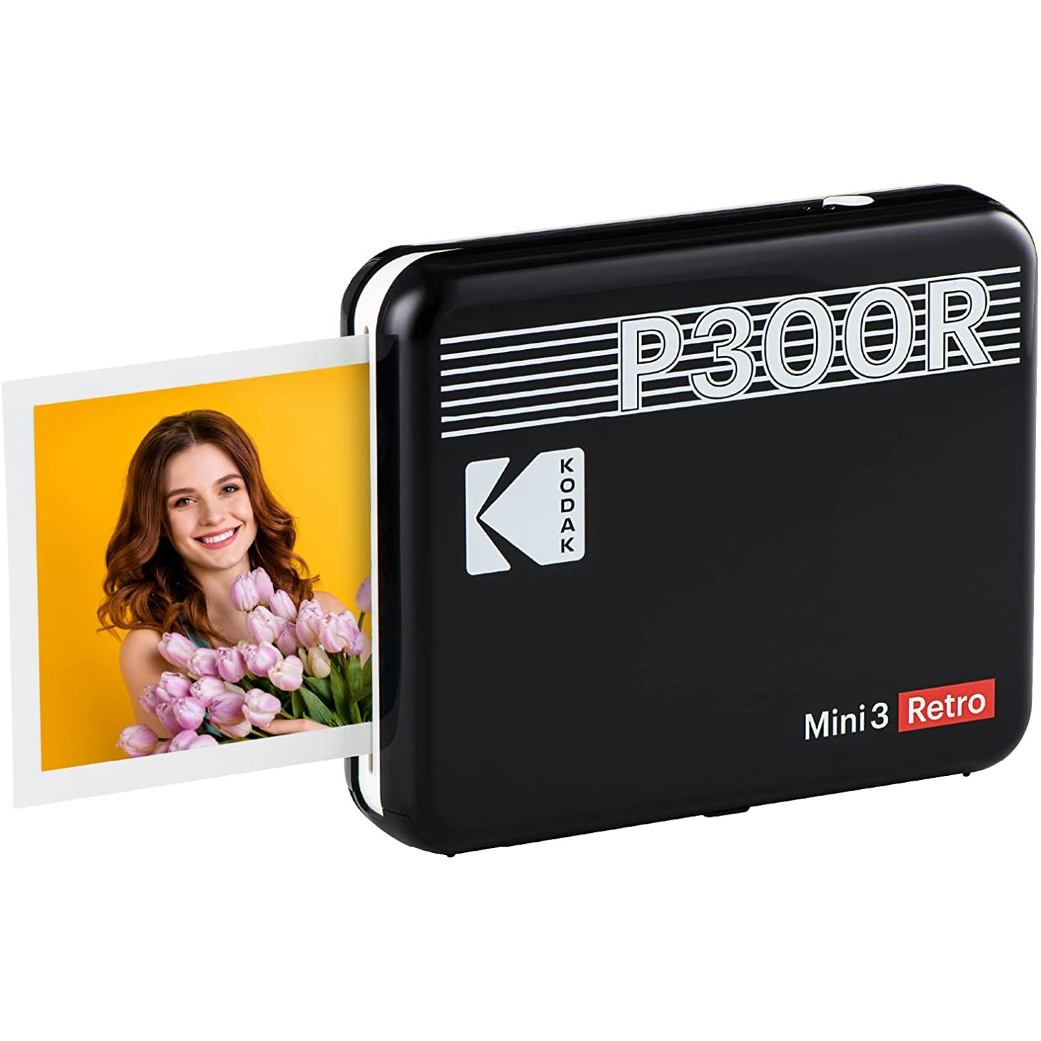KODAK Imprimante photo portable Mini 3 Retro Noir + Lot de 60 papiers photo (P300RB60) Imprimante photo