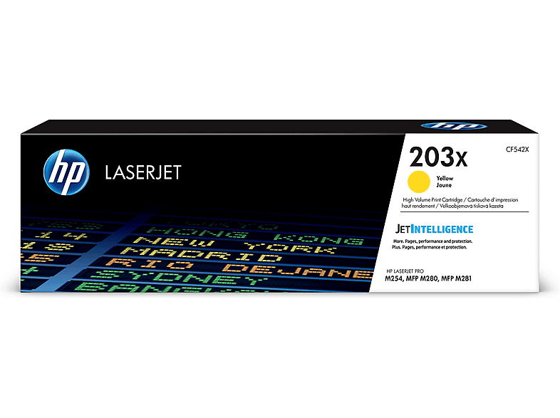 HP 203X, gelb (CF542X); Tonerpatrone