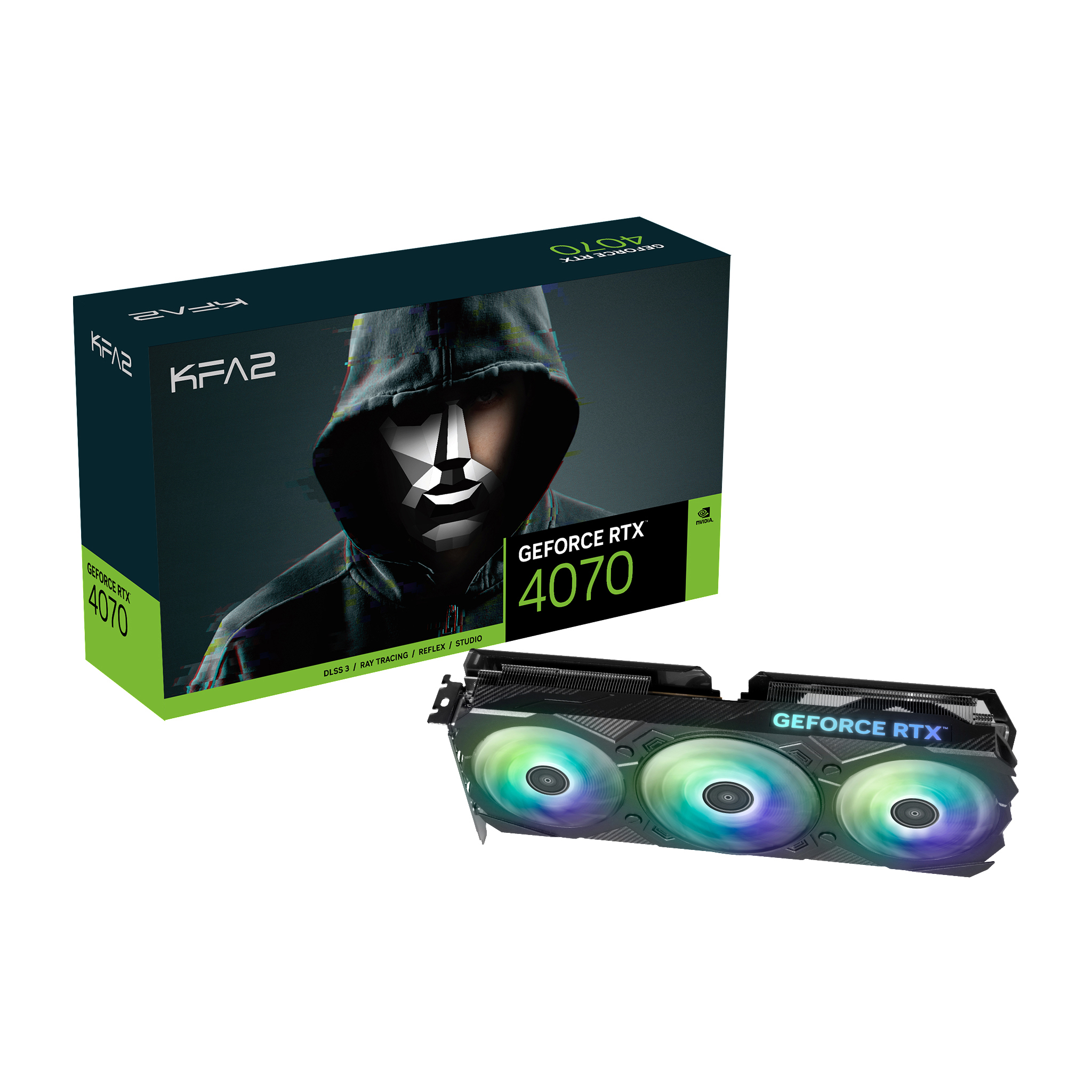 KFA2 GeForce RTX 4070 EX GAMER 1-Click OC 12GB GDDR6X 192-bit DP*3/HDMI DLSS 3 (47NOM7MD7JEK) (NVIDIA, PCI-E Grafikkarte)