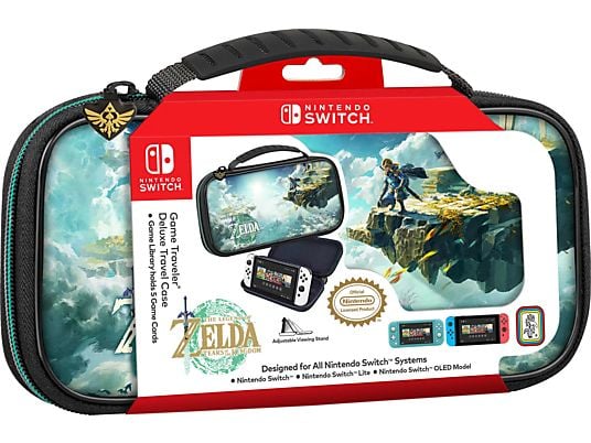 NACON Nintendo Switch Game Traveler - Deluxe Travel Case:The Legend of Zelda - Tears of the Kingdom - Custodia rigida (Multicolore)