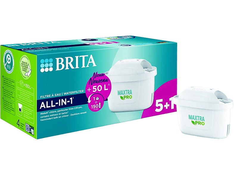 Brita Waterfilterpatroon Maxtra Pro All-in-1 Pack Van 6 (1050932)