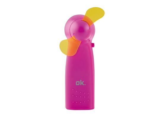 OK OHF 122 - Mini ventilateur à main (Jaune/turquoise/rose)