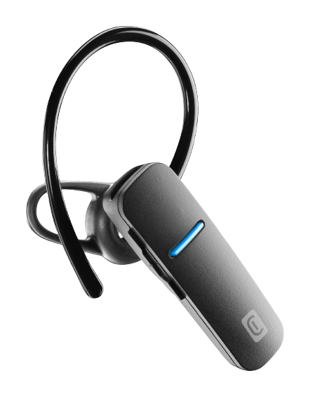 Manos libres - CellularLine Sleek, Hasta 6 horas de autonomia, Intraurales, Bluetooth, Asistente de Voz, Negro