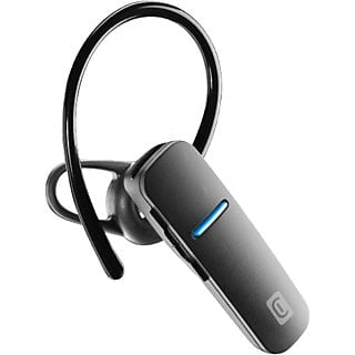 Manos libres - CellularLine Sleek, Hasta 6 horas de autonomia, Intraurales, Bluetooth, Asistente de Voz, Negro