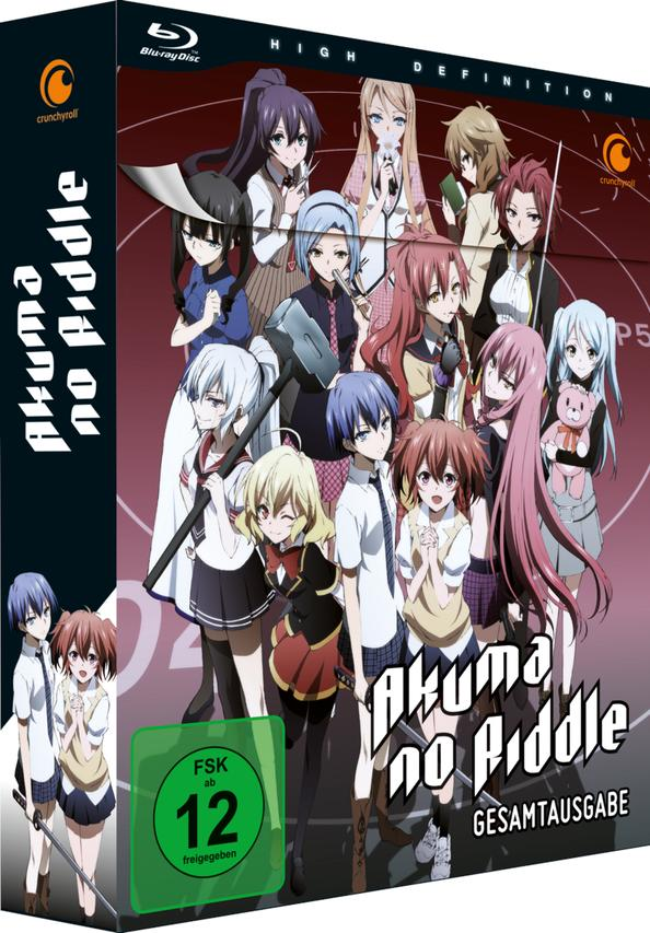 Box-Art für das Anime Akuma no Riddle Blu-ray-Set mit mehreren Charakteren.