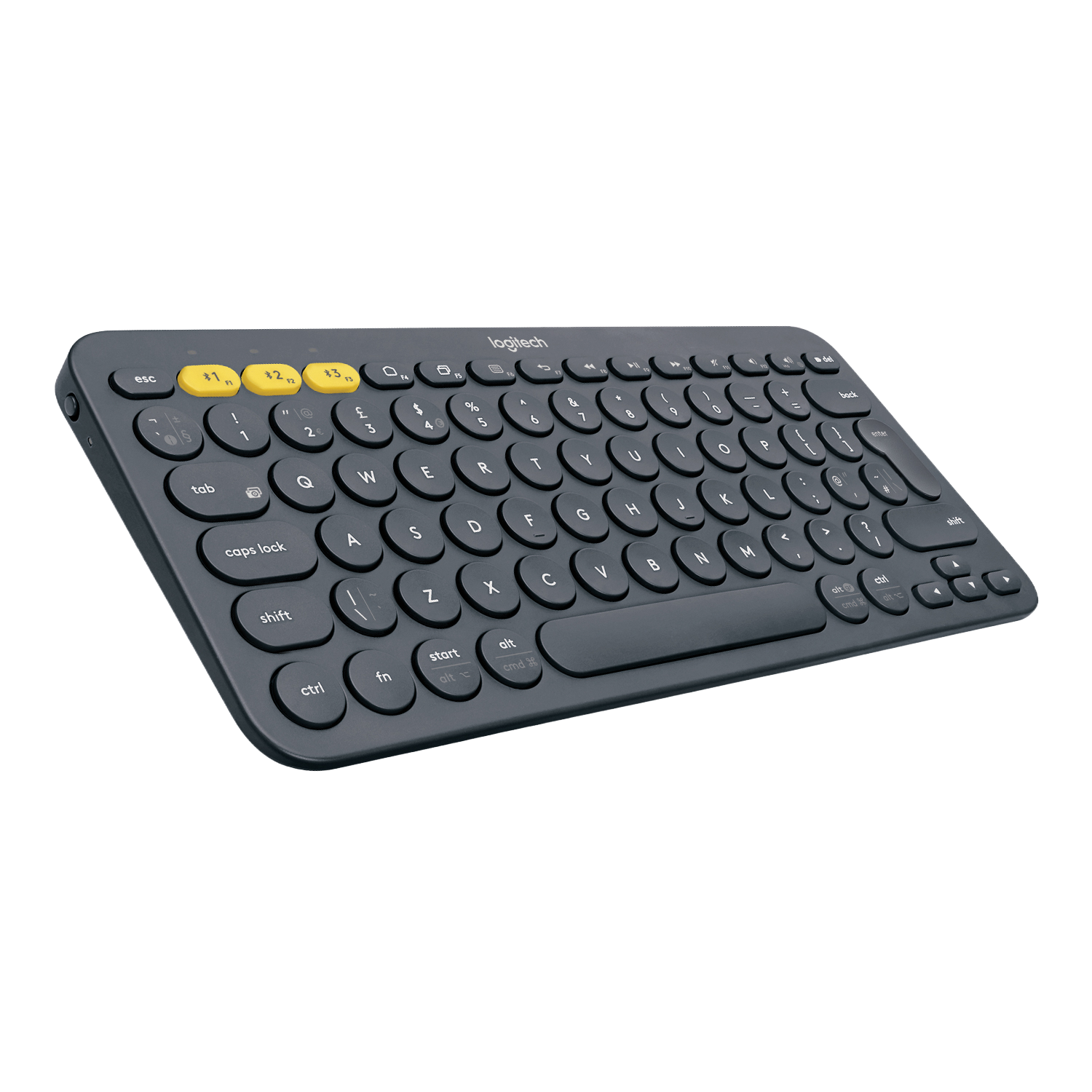 Teclado inalámbrico - Logitech K380, Bluetooth® 3.0, Hasta 10 m, QWERTY, Multidispositivo, Multisistema operativo, Negro