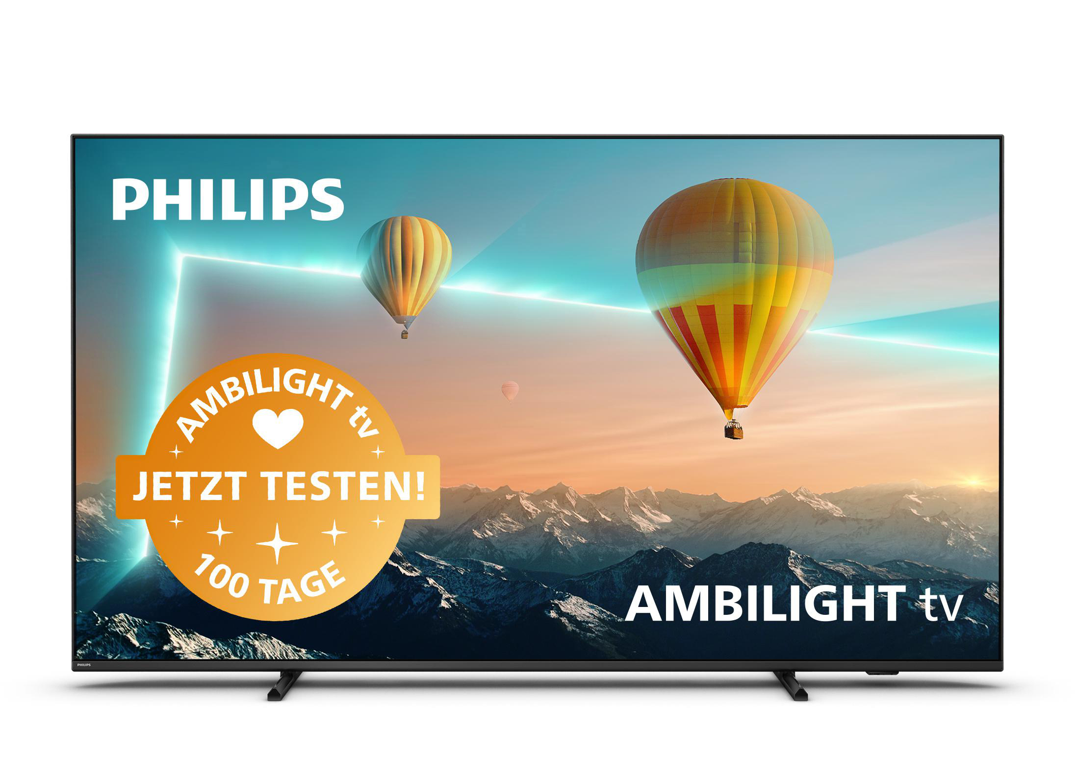 PHILIPS 43PUS8007/12 LED TV (Flat, 43 Zoll / 108 cm, UHD 4K, SMART TV, Ambilight, Android TV™ 11 (R))