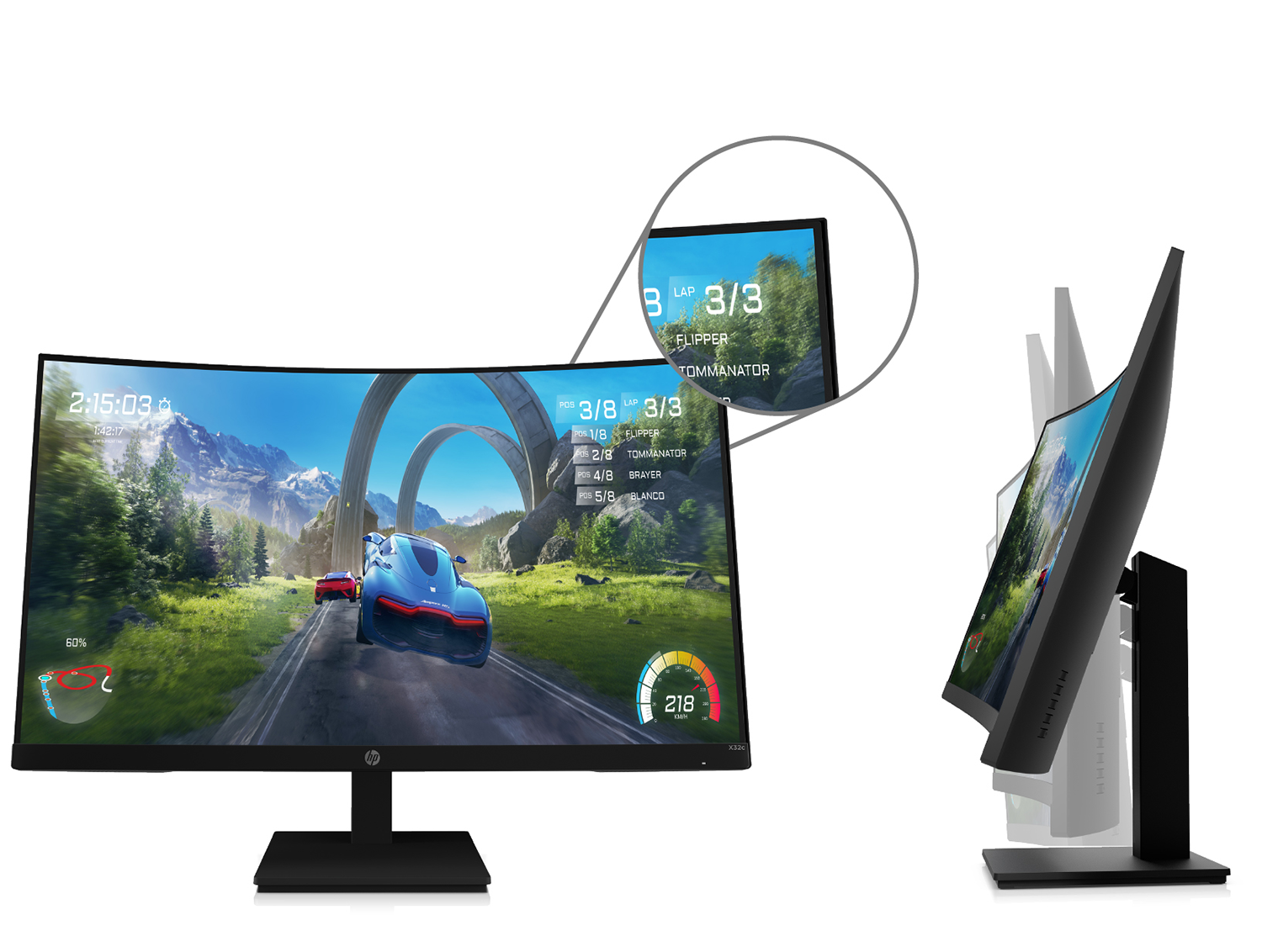HP Écran gaming X32c Full-HD Curved 165 Hz (33K31AA)