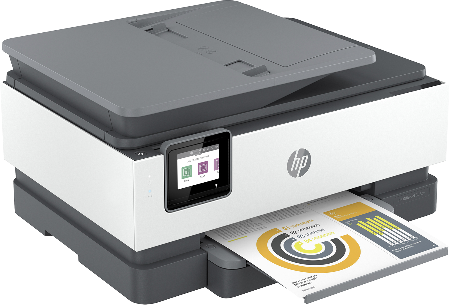 HP Officejet Pro 8022e -  Imprimer, copier et scanner - Encre - Compatible HP+  - Incl. 6 mois Instant Ink (229W7B) Imprimante multifonction