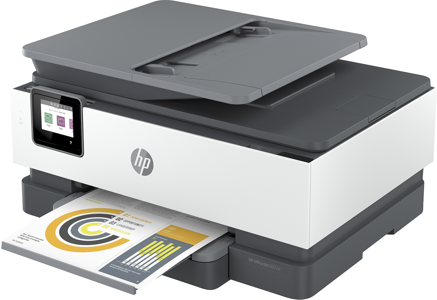 HP Officejet Pro 8022e -  Imprimer, copier et scanner - Encre - Compatible HP+  - Incl. 6 mois Instant Ink (229W7B) Imprimante multifonction