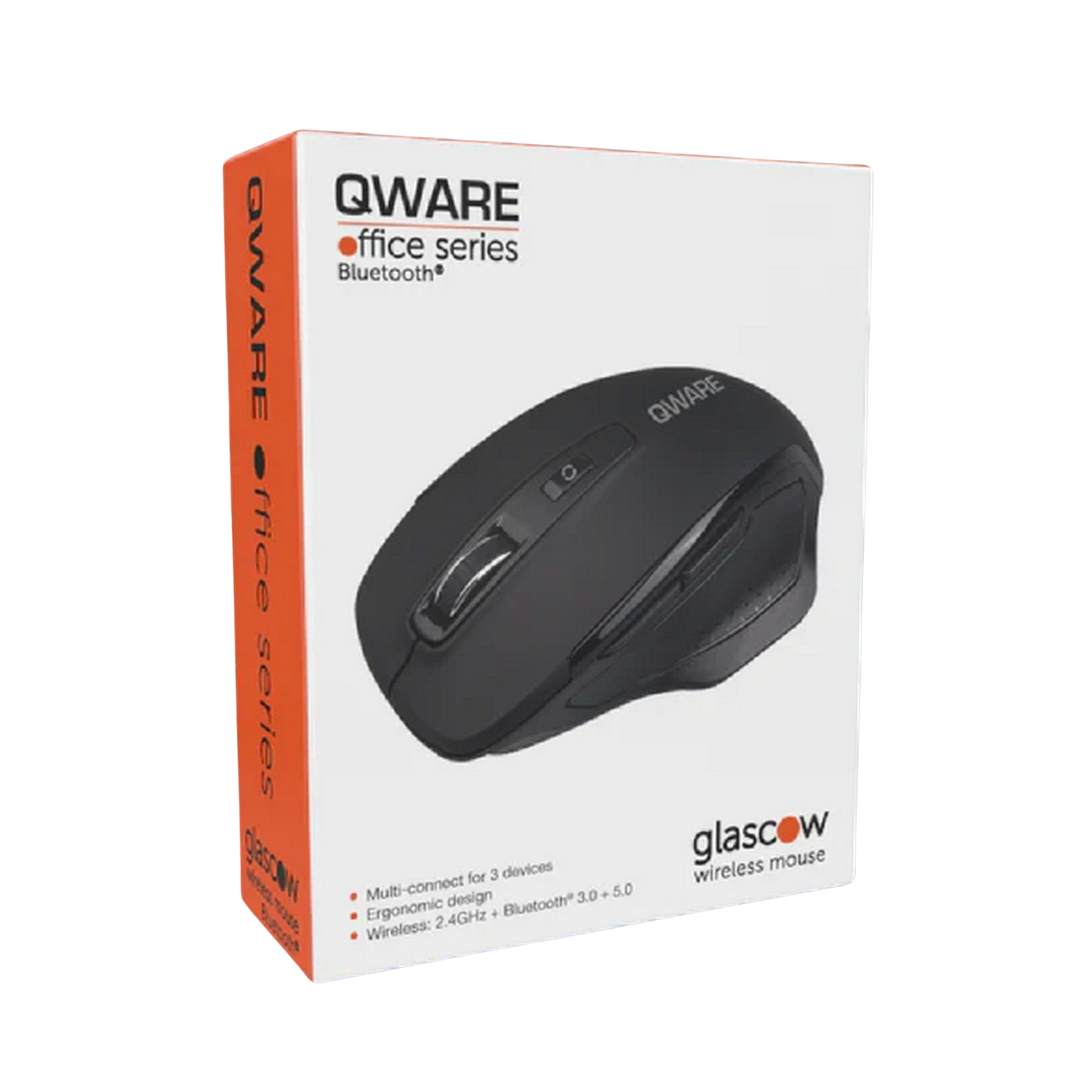 Black office series QWARE wireless mouse box.