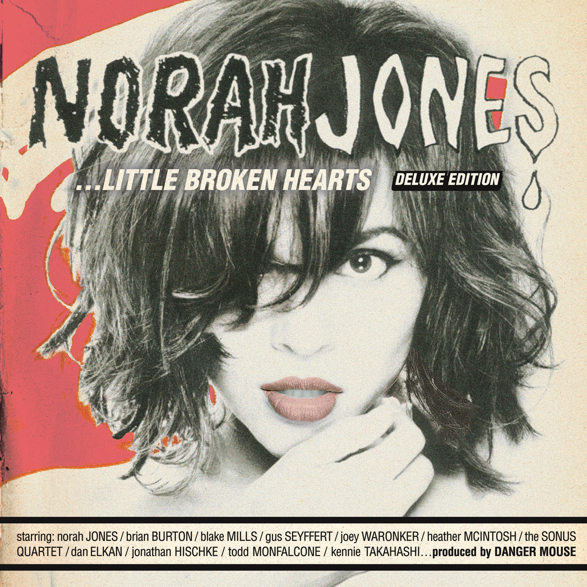 Album borító Norah Jones arcával, '...Little Broken Hearts' címmel.