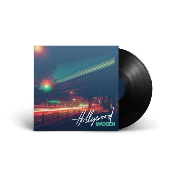 Eine Schallplatte mit einem Cover mit der Aufschrift "Hollywood Madsen".
