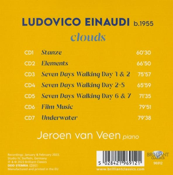 Jeroen Van Veen - Einaudi:Clouds  - (CD)