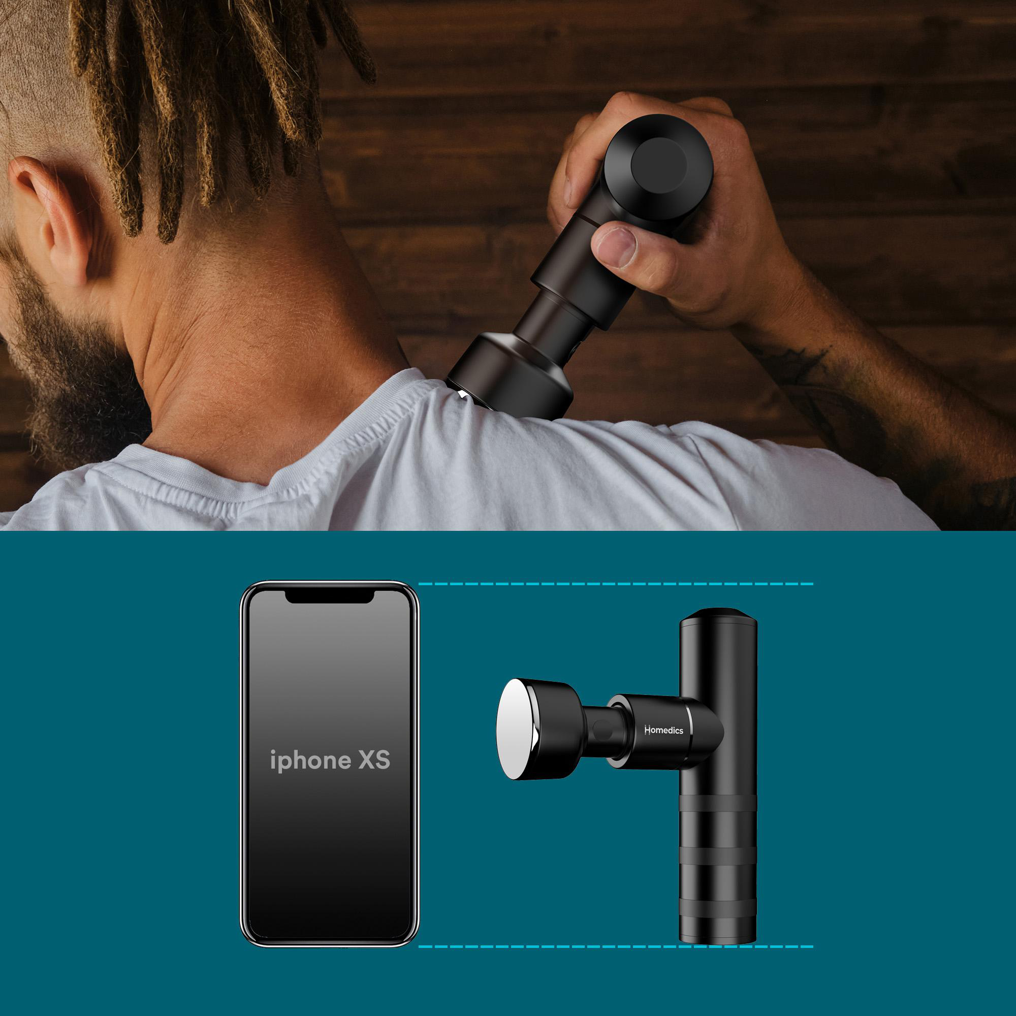 HOMEDICS MYTI Mini Massagepistole Anthrazit Massagegerät
