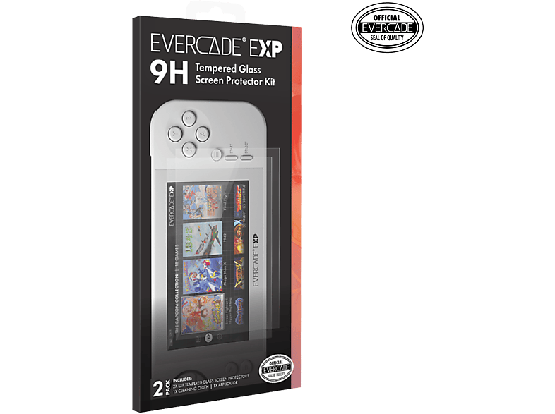 Plaion Blaze Evercade EXP Tempered Glass; Displayschutz-Kit
