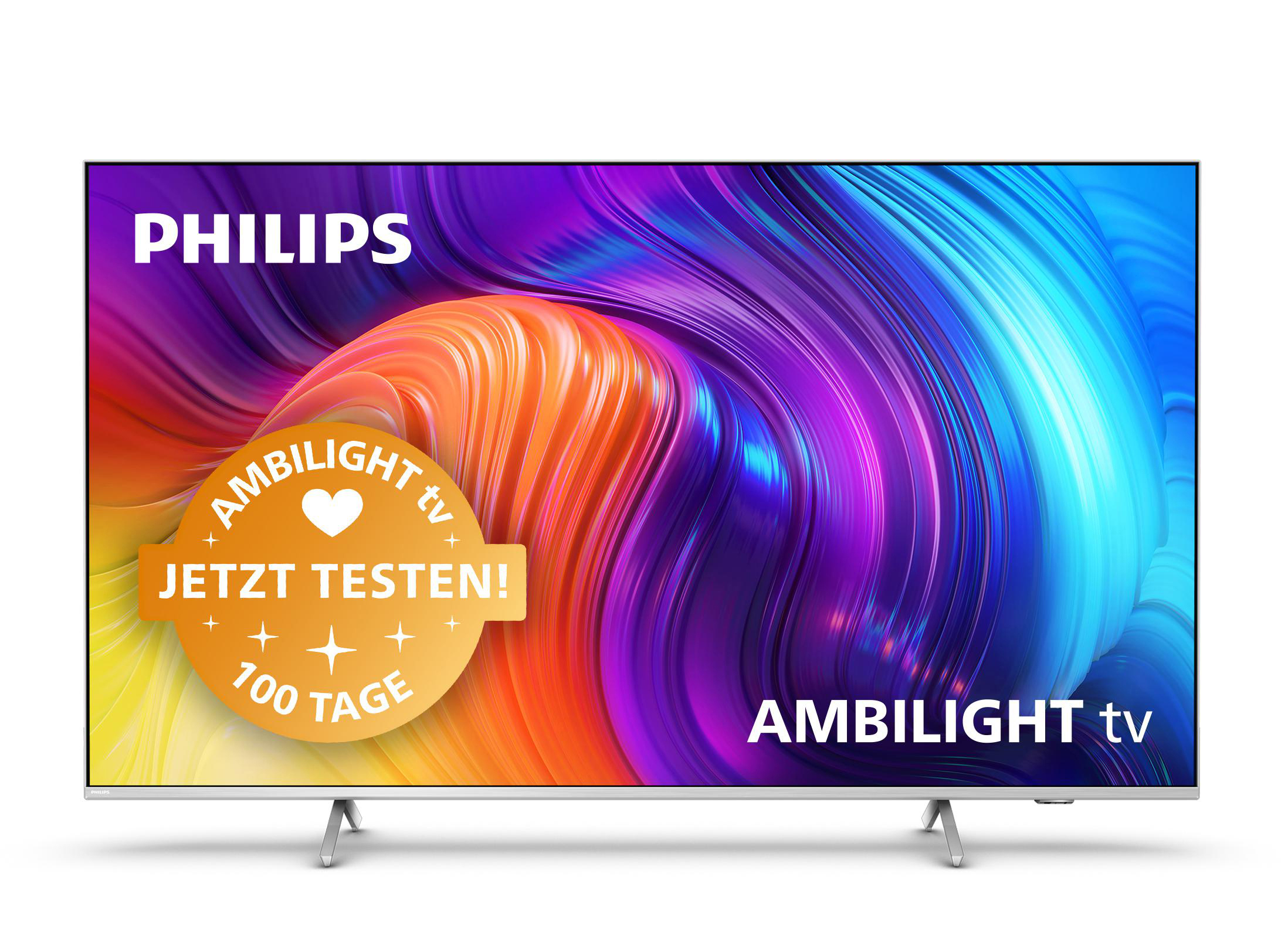 PHILIPS 43PUS8507/12 The One LED TV (Flat, 43 Zoll / 108 cm, UHD 4K, SMART TV, Ambilight, Android TV™ 11 (R))