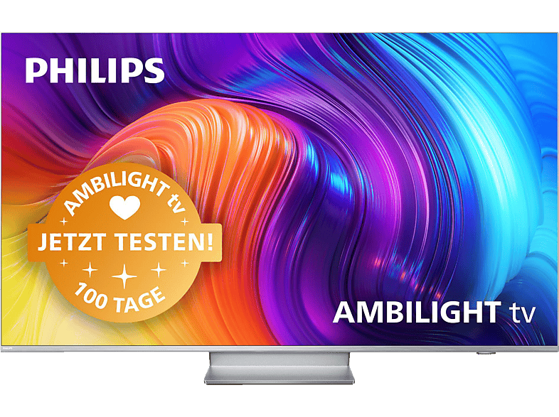 PHILIPS 55PUS8837/12 The One LED TV (Flat, 55 Zoll / 139 cm, UHD 4K, SMART TV, Ambilight, Android TV™ 11 (R))