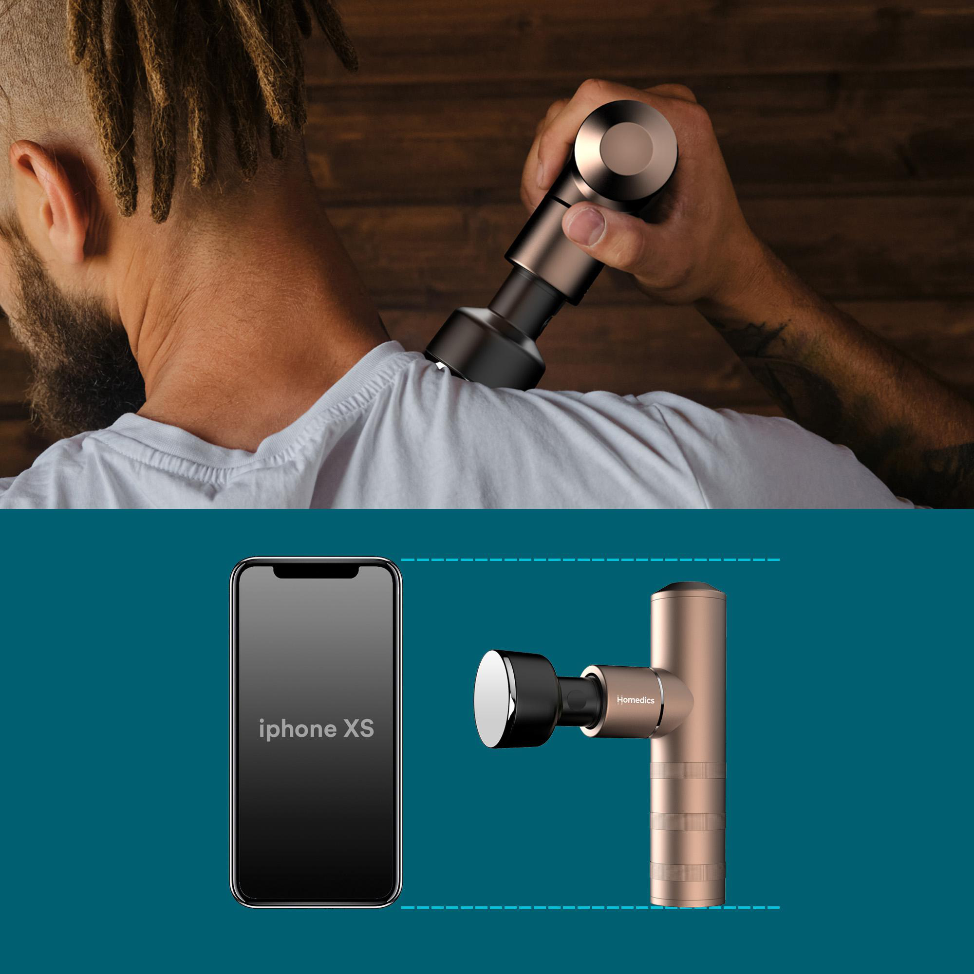 HOMEDICS MYTI Mini Massagepistole Kupfer Massagegerät