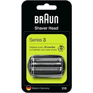 Recambio para afeitadora - Braun Series 3 21B, Recambio para Afeitadora Braun Serie 3, Negro
