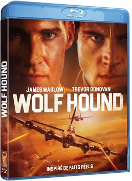 Boîtier Blu-ray de 'Wolf Hound', avec deux hommes sur la couverture. Le texte comprend le titre, les acteurs et un avion.