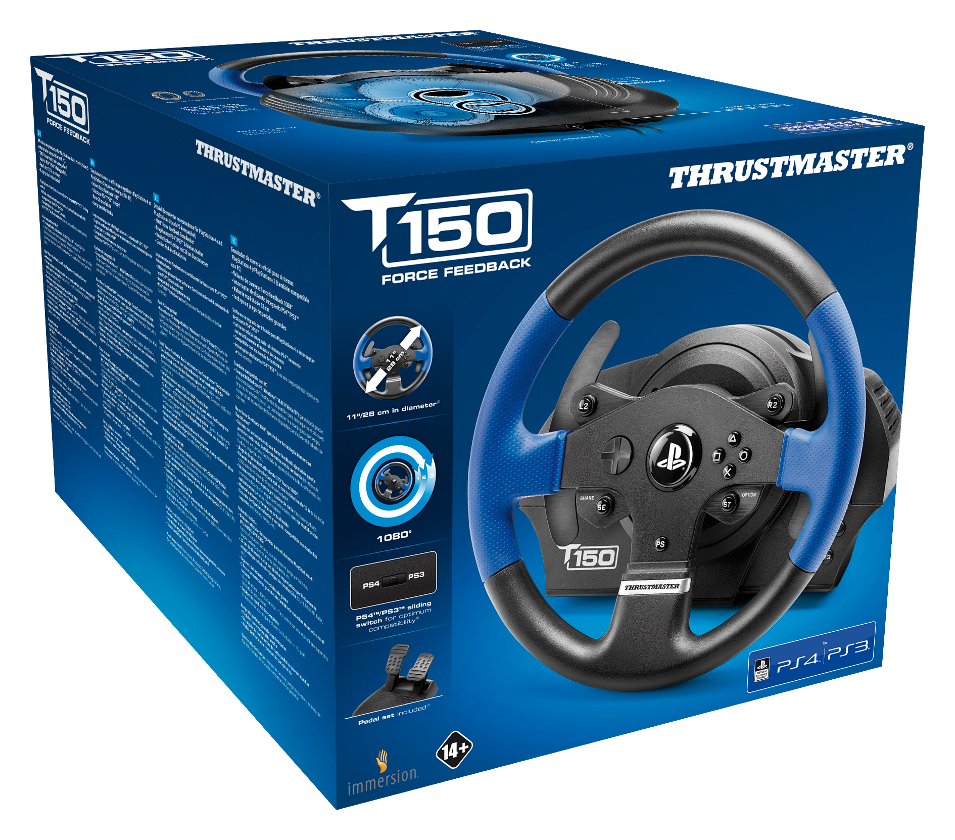 THRUSTMASTER T150 RS Force Feedback Wheel - Volante Force Feedback (Nero / blu)