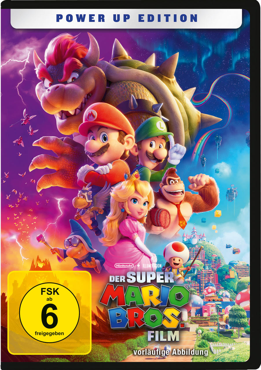 Das Super Mario Bros. Film Cover mit Charakteren und Logo.