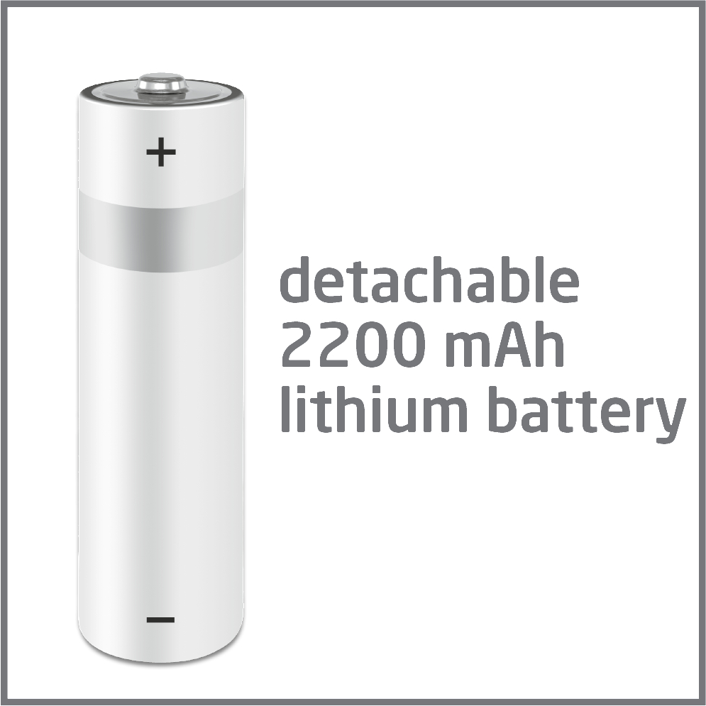 Weiße AA-Batterie mit Text auf weißem Hintergrund.
