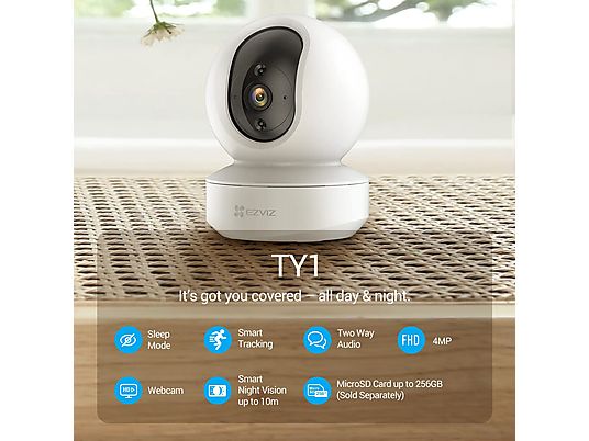 EZVIZ TY1 Indoor - Telecamera di sorveglianza (DCI 2K, 2560 × 1440)