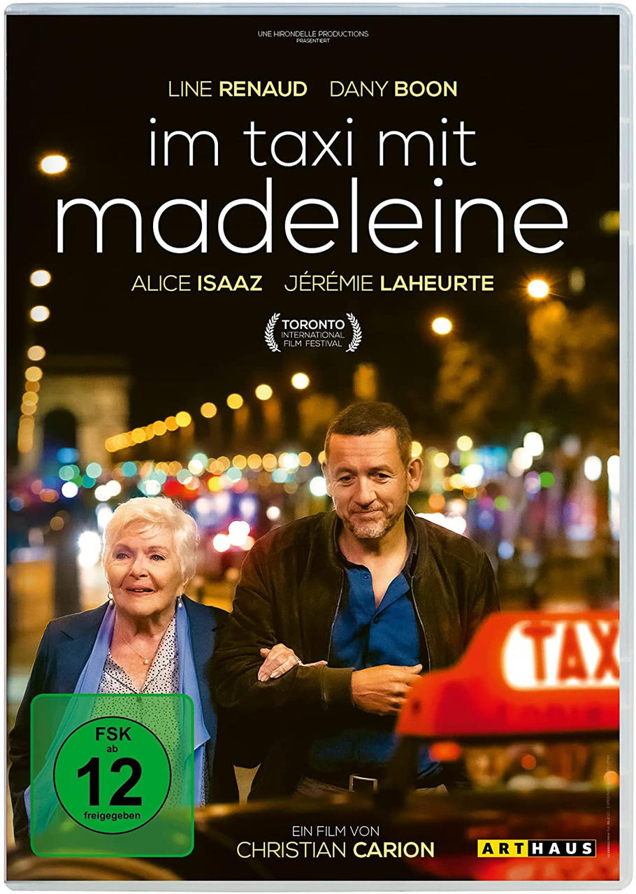 Filmplakat mit Line Renaud und Dany Boon in einem Taxi. Text auf Französisch.
