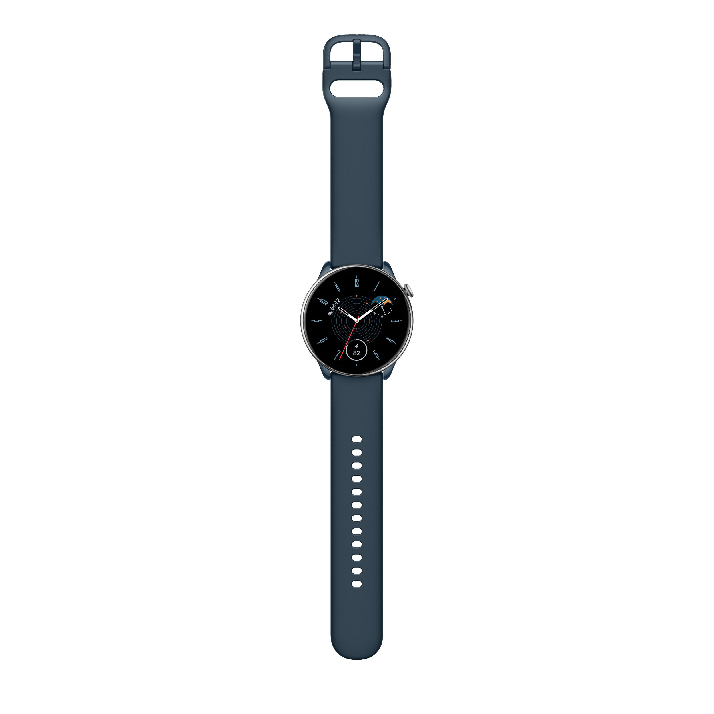 AMAZFIT GTR Silikon, Smartwatch mm, Blue Edelstahl Mini Ocean 20