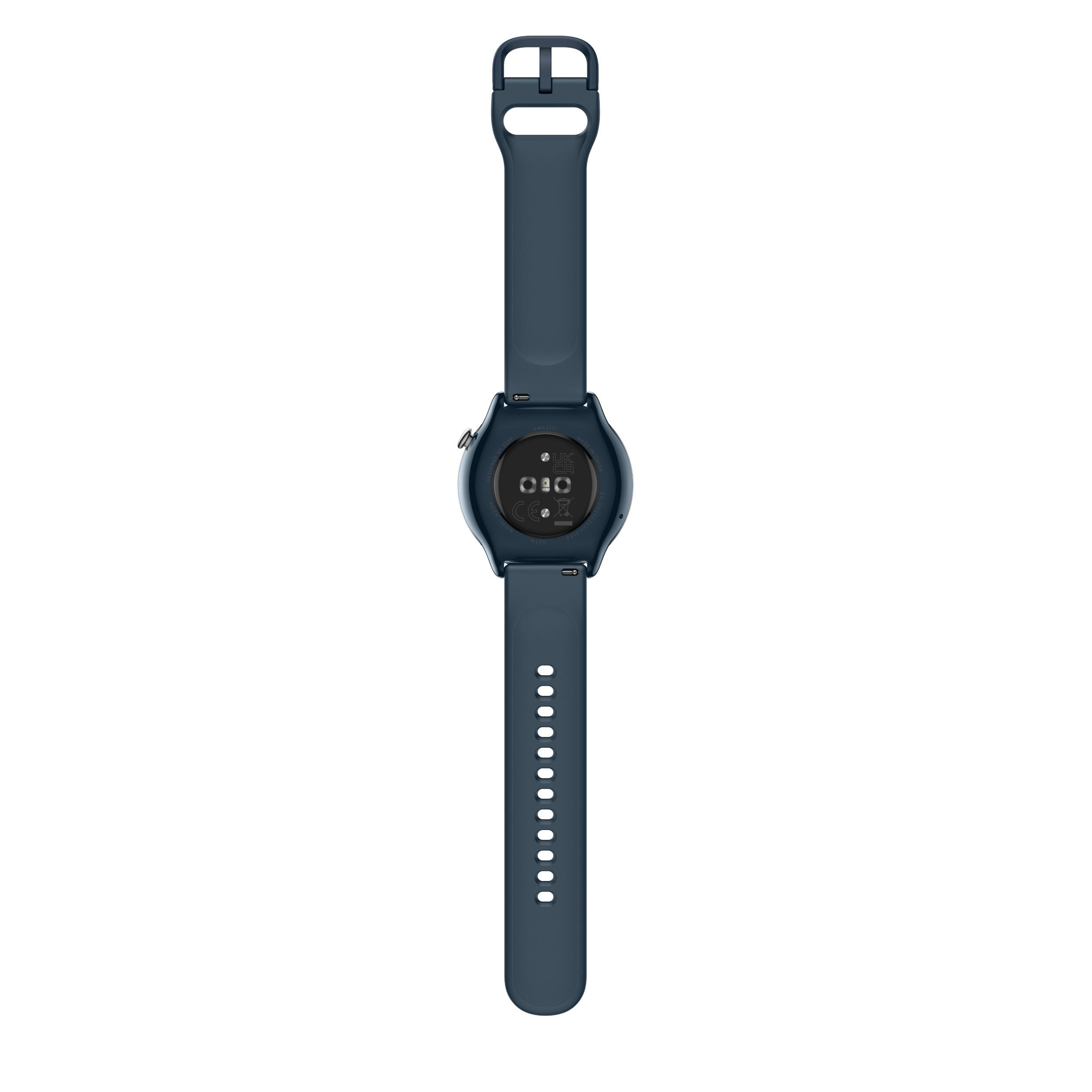 AMAZFIT GTR Mini Smartwatch Edelstahl mm, 20 Ocean Blue Silikon
