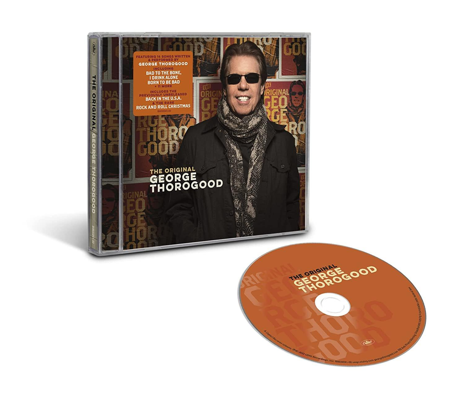 Eine CD-Hülle mit George Thorogoods Gesicht darauf und die CD.