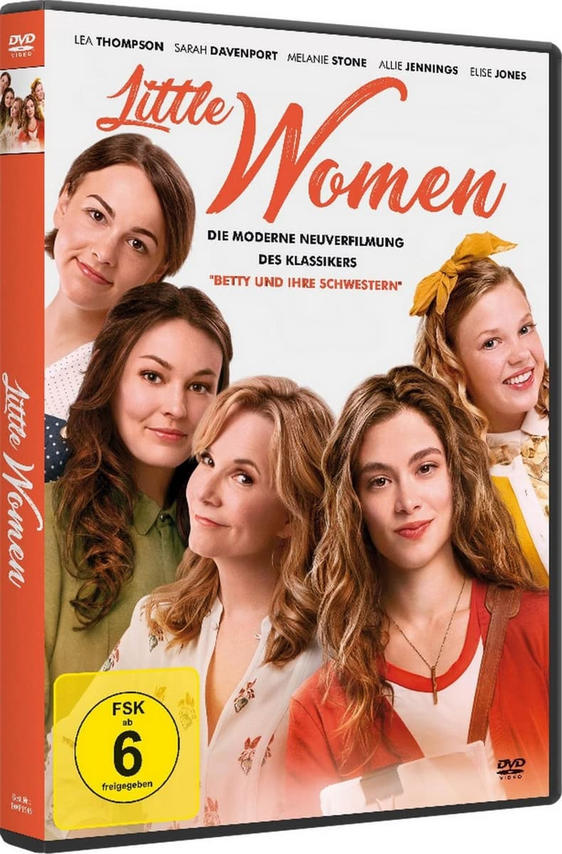 DVD-Hülle für den Film 'Little Women', mit Schauspielerinnen und Filmtitel.